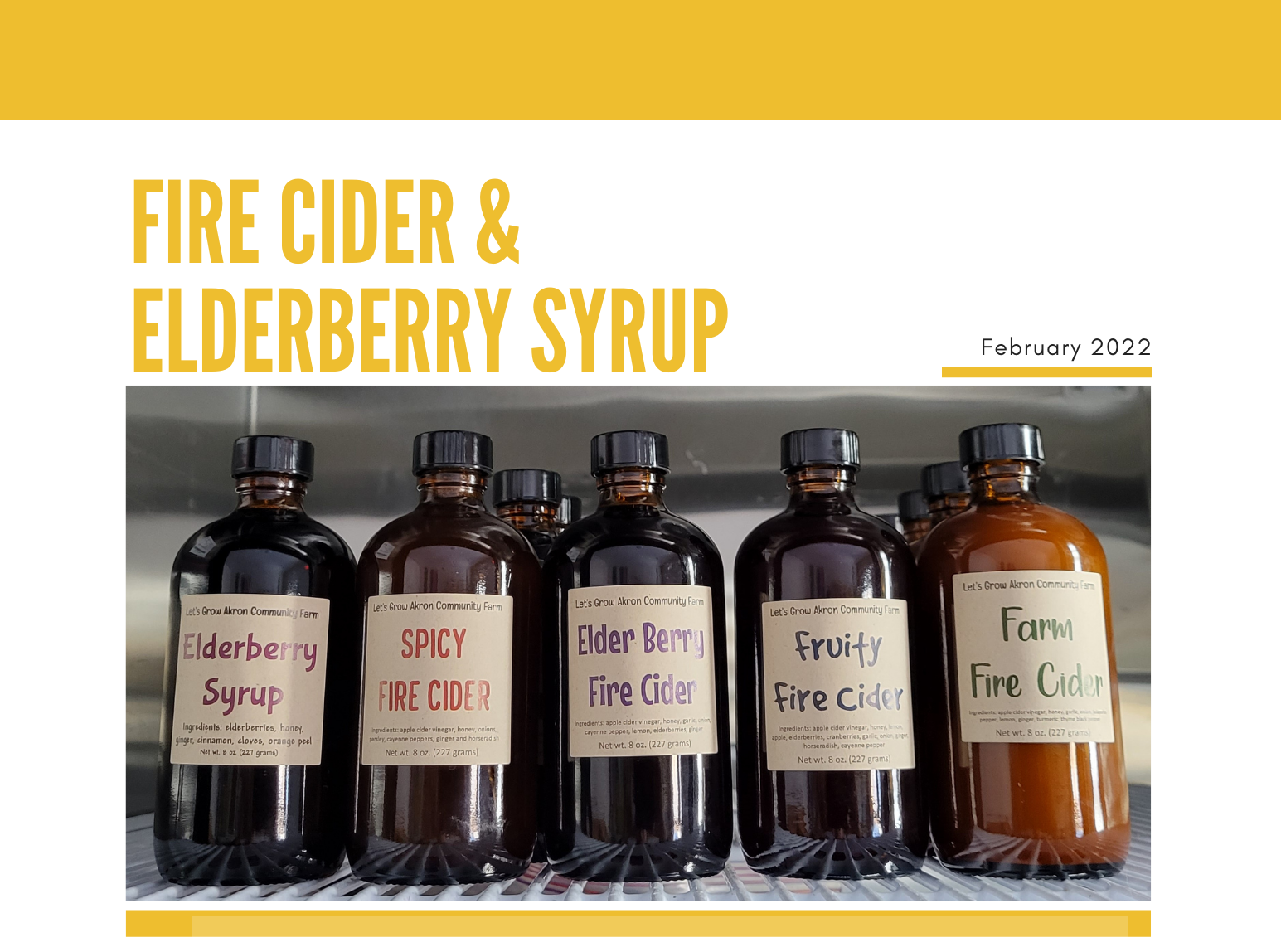 Fire Syrup Fire Cider and Elderberry Syrup